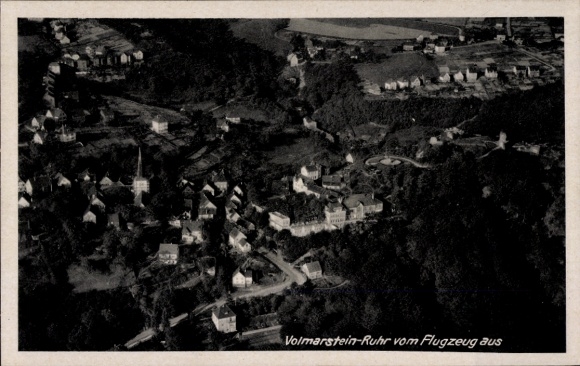 Postcard Volmarstein Wetter an der Ruhr, aerial photograph, inn Heinrich Schackmann