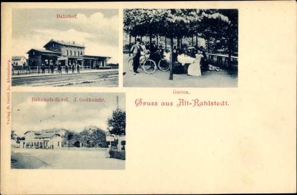 PC Hamburg Wandsbek Rahlstedt, train station, train station hotel J. Godknecht, garden