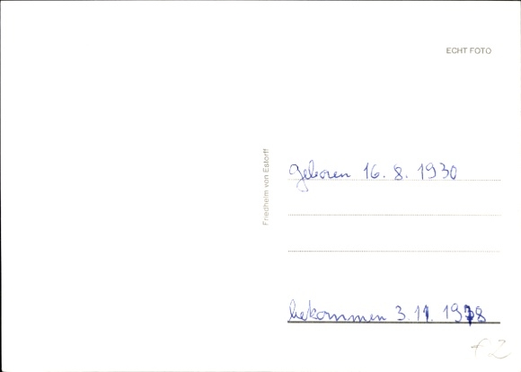 Postcard actor Wolfgang Völz, portrait, autograph, cap