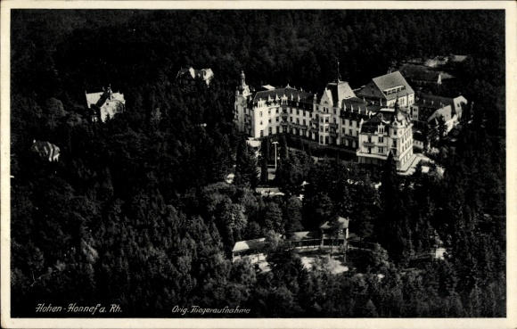 Postcard Bad Honnef am Rhein, aerial view