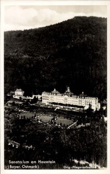 Ak Sanatorium am Hausstein Schaufling in Neder-Beieren, luchtfoto