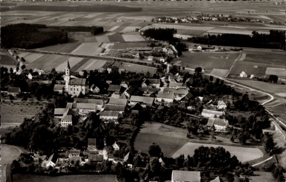 Postcard Witzighausen Senden in Swabia, aerial photograph