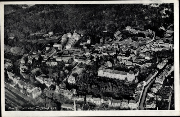 Ak Nordhausen am Harz, Fliegeraufnahme