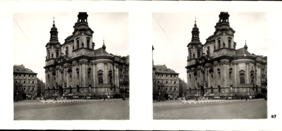 Stereofoniczny obraz przestrzenny zdjęcie Praga Praga, Stare Miasto, Rynek Staromiejski, Kościół św. Mikołaja