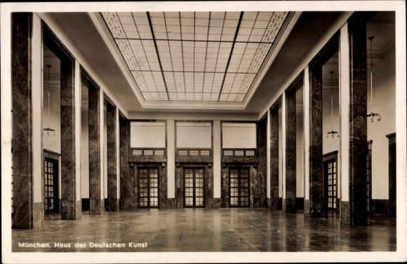 Postcard Munich, House of German Art, Hall of Honor, HDK K Series 1