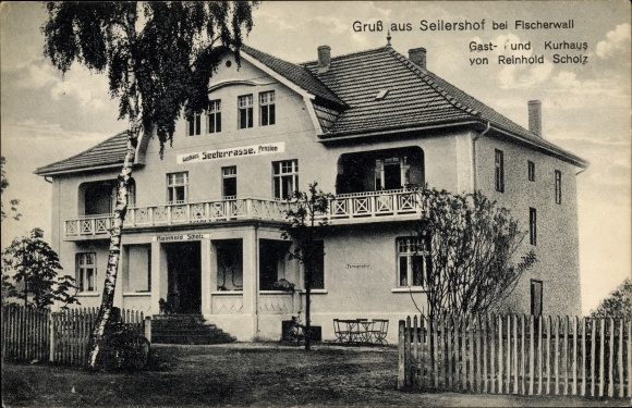Postcard Seilershof Gransee in Brandenburg, Gast- und Kurhaus Seeterrasse