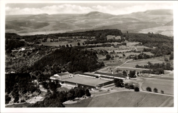 Postcard Geislingen an der Steige, area training Kuchberg, aerial photograph