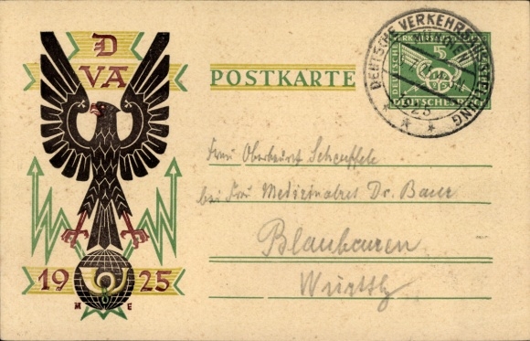 Ganzsachen Ak München Bayern, VDA Verkehrsausstellung 1925, Nr. 28437