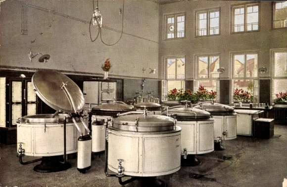 Postcard Wöllershof Störnstein in the Upper Palatinate Bavaria, kitchen facilities Limba flamin
