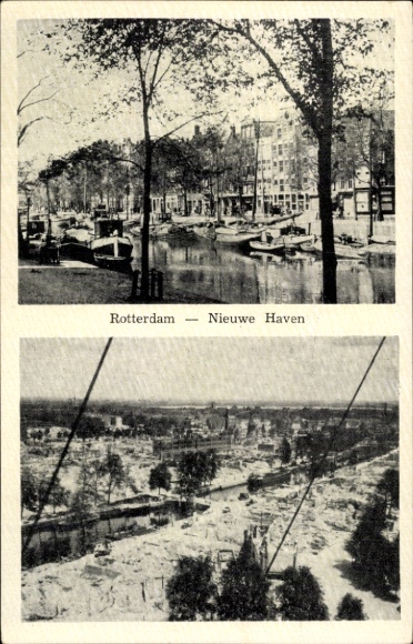 PC Rotterdam South Holland Netherlands, harbor, ruins, war damage WWII