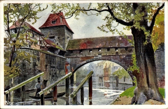 Artist Postcard Kley, Heinrich, Nuremberg in Middle Franconia Bavaria, Casemates
