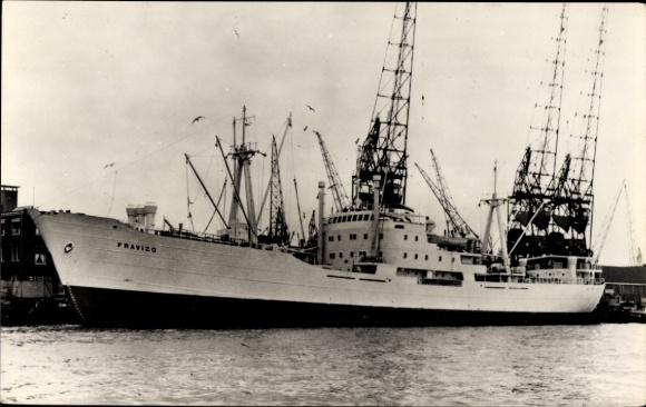 Postcard MS Fravizo, cargo ship