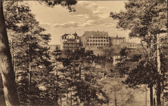 Ak Woltersdorf bei Berlin, Jugendbund-Hauptstelle, Erholungsheim, Wald, s Gebäude