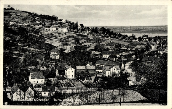 Postcard Dresden Cossebaude, Tal- and Weinbergstraße, general view