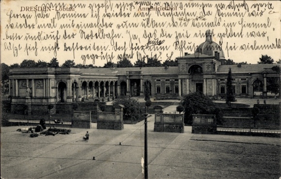 Postcard Dresden Löbtau, Annenfriedhof