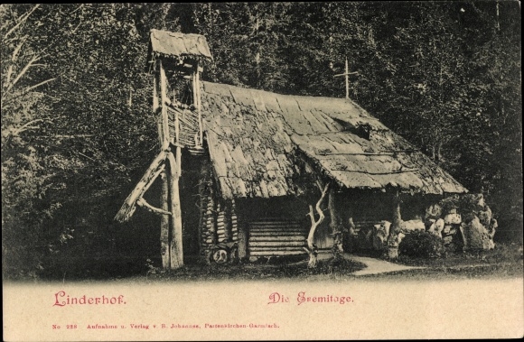 Postcard Linderhof Ettal Oberbayern, The Hermitage