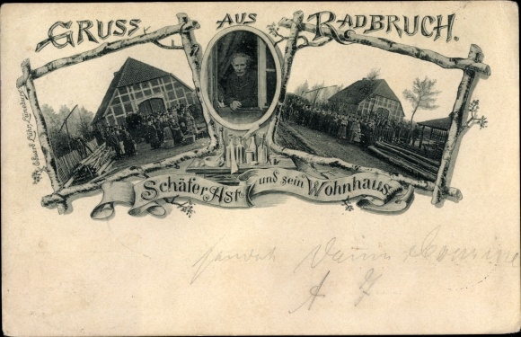 Postcard Radbruch in Lower Saxony, Schäfer Ast, residential building