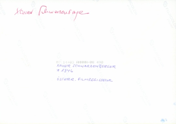 Photo director Xaver Schwarzenberger, portrait, autograph