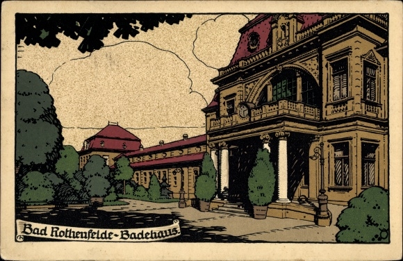 Steindruck Ak Bad Rothenfelde am Teutoburger Wald, Badehaus