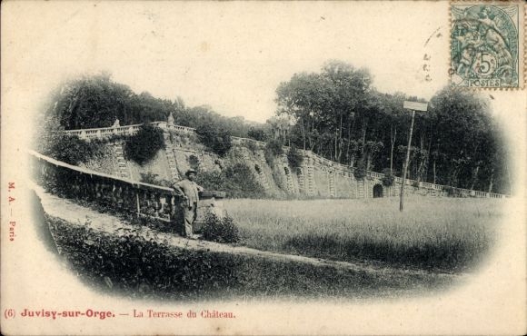 Ak Juvisy sur Orge Essonne, La Terrasse du Chateau