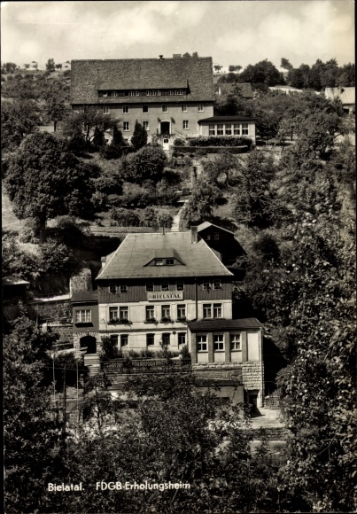 Ak Rosenthal Bielatal Saksisch Zwitserland, FDGB-herstelhuis