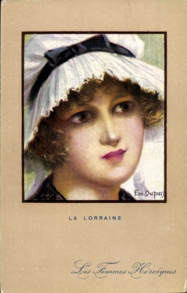 Kunstenaar Ak Dupuis, E., Heroïsche vrouwen, Lotharingen