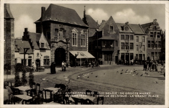 PC Antwerp Antwerp Flanders, World Exhibition 1930, Old Belgium, Grand Place
