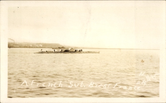 Foto Ak France Submarine, Brest France