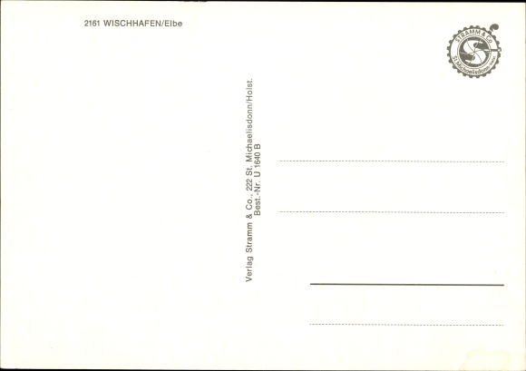 Postcard Wischhafen in the district of Stade, school, sports field, street view, settlement