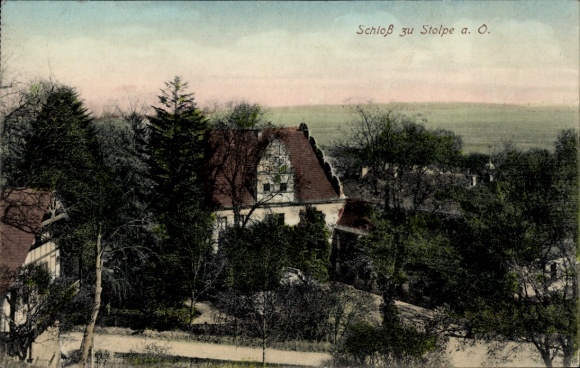 Ak Stolpe an der Oder Angermünde in der Uckermark, Schloss
