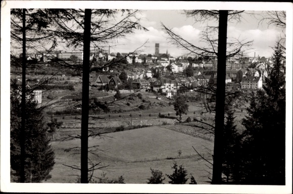 Ak Lüdenscheid im Märkischen Kreis, Schloss Oedenthal, Landschaftsansicht, Stadtansicht, Bäume im