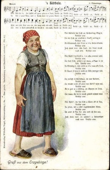 30 individual song cards, Anton Günther