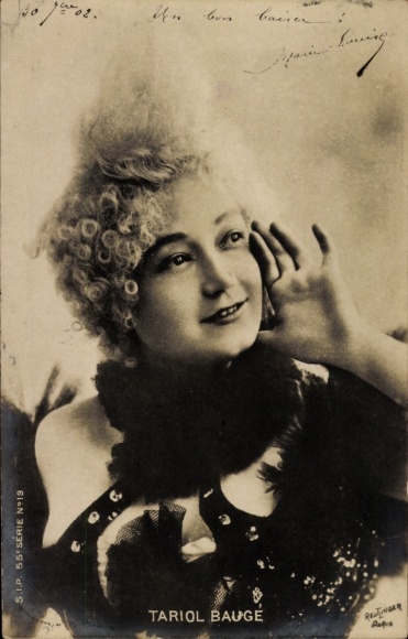 Postcard Varieté artist Tariol Bauge, portrait