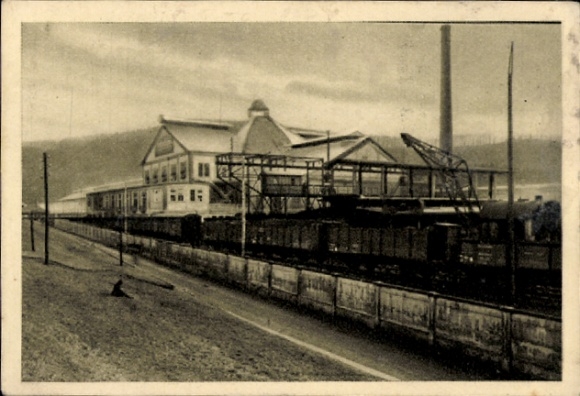 Sammelbild Die deutsche Saar Nr. 174, St. Ingbert, neue Glashütte von Vopelius-Wentzel