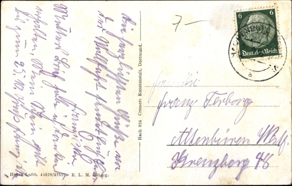 Postcard Streithausen in the Westerwald, Marienstatt Abbey