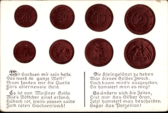 PC Dresden Altfranken, front of a PC with images of 6 red coins, text in...