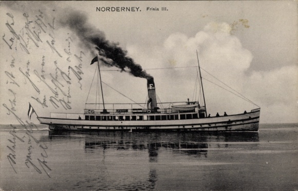 Norderney, steamer Frisia III, Norden Frisia shipping company
