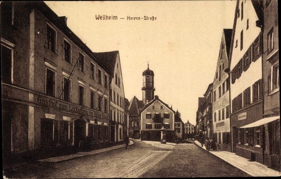 Postcard Weilheim Oberbayern, Herren Straße, inn
