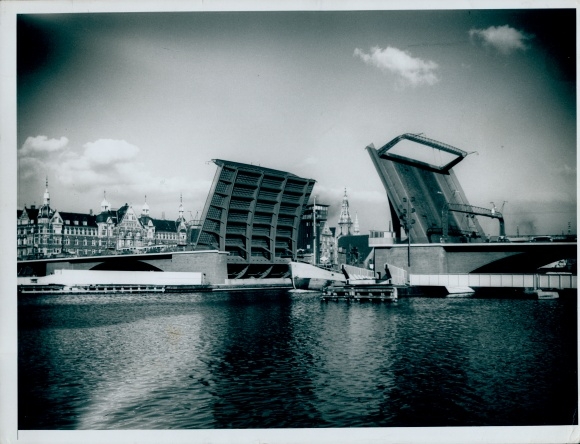 Photo København Copenhagen Denmark, Long Bridge, Bascule Bridge, Schnorr Disc Springs