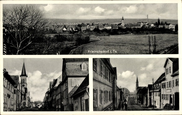 Postcard Friedrichsdorf im Taunus, general view, street sections