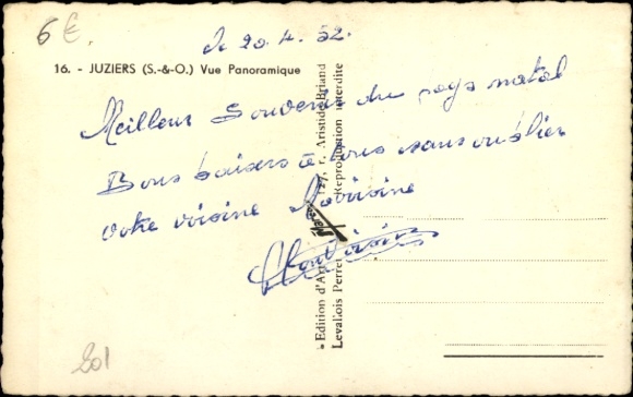Postcard Juziers-Yvelines, Panorama