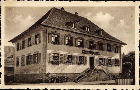Postcard Dogern am Rhein, Inn zum Hirschen
