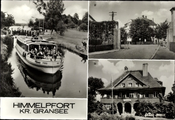 Postcard Himmelpfort Fürstenberg an der Havel, lock, city wall, FDGB recreation home Werner Schaumann