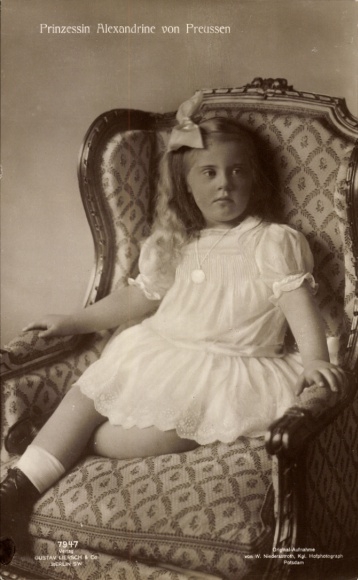 Ak Prinzessin Alexandrine von Preußen, Sitzportrait, Liersch 7947