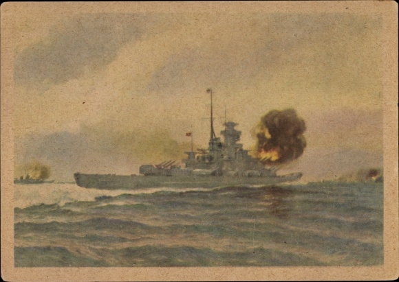 Artist PC Kriegsmarine, battleships Gneisenau and Scharnhorst, Engl. Aircraft Carrier Glorious