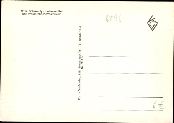 Postcard Waldernbach Mengerskirchen in the Westerwald, recreation center Seeweiher, campsite
