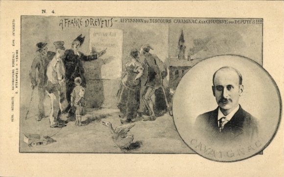 Chromo-Litho Cavaignac, portrait, Dreyfus Affair
