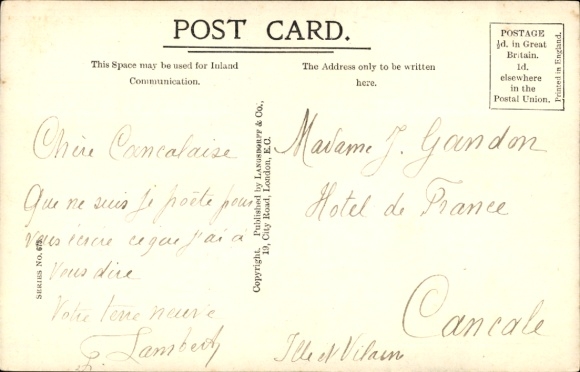 Artist Postcard Kinsella, EP, Boy Playing Cricket, Game