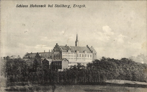 Ak Hoheneck Stollberg im Erzgebirge, Schloss Hoheneck, Erzgebirge, Postkarte mit Geburtstagswü...