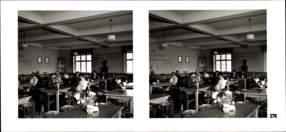 Stereo Raumbild Foto "Die NS-Musterbetriebe 1937-38" Nr. 276, Westfäl. Margarinewerk Doberg Bünde